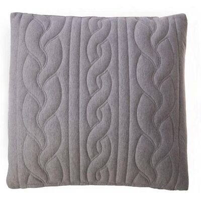 ZAGO STORE Housse de coussin grise brodée en laine 45 x 45 cm Cléo - Publicité ZAGO STORE Housse de coussin grise brodée en laine 45 x 45 cm Cléo - Publicité