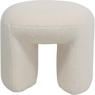 ZAGO STORE Pouf tissu effet laine bouclette beige - Publicité ZAGO STORE Pouf tissu effet laine bouclette beige - Publicité