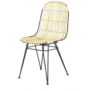 ZAGO STORE Chaise rotin naturel et métal Melody - Publicité ZAGO STORE Chaise rotin naturel et métal Melody - Publicité