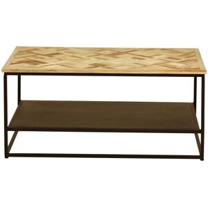 ZAGO STORE Table basse teck recyclé 90cm noir Brady - Publicité ZAGO STORE Table basse teck recyclé 90cm noir Brady - Publicité