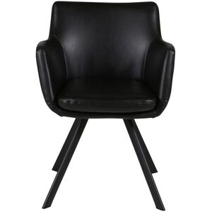 ZAGO STORE Chaise accoudoirs PU noir - Publicité ZAGO STORE Chaise accoudoirs PU noir - Publicité