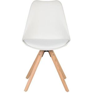 ZAGO STORE Chaise scandinave à coque blanche pieds chêne Cross - Publicité ZAGO STORE Chaise scandinave à coque blanche pieds chêne Cross - Publicité