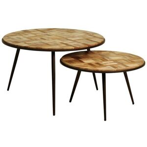 ZAGO - WOODY - Teak recycled - 58/74 cm - Tables gigognes - Publicité ZAGO - WOODY - Teak recycled - 58/74 cm - Tables gigognes - Publicité