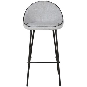 Chaise de Bar en Tissu Gris Clair ZAGO - Publicité Chaise de Bar en Tissu Gris Clair ZAGO - Publicité