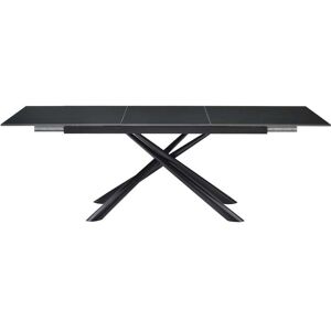 ZAGO STORE Table repas en céramique noir 160 cm avec allonge - Publicité ZAGO STORE Table repas en céramique noir 160 cm avec allonge - Publicité