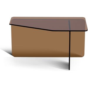 ZAGO STORE Table basse 70 cm en verre trempé marron - Publicité ZAGO STORE Table basse 70 cm en verre trempé marron - Publicité