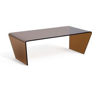 ZAGO STORE Table basse 120 cm en verre trempé marron - Publicité ZAGO STORE Table basse 120 cm en verre trempé marron - Publicité
