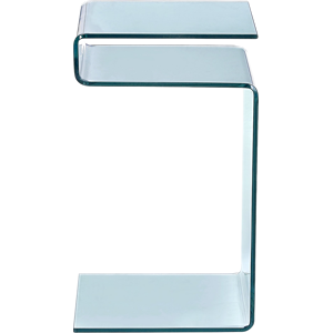 ZAGO STORE Table basse ou bout de canapé en verre trempé transparent - Publicité ZAGO STORE Table basse ou bout de canapé en verre trempé transparent - Publicité