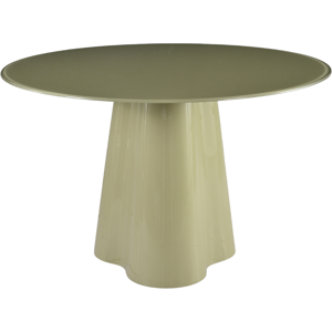 ZAGO STORE Table repas D120 en verre vert de gris brillant - Publicité ZAGO STORE Table repas D120 en verre vert de gris brillant - Publicité