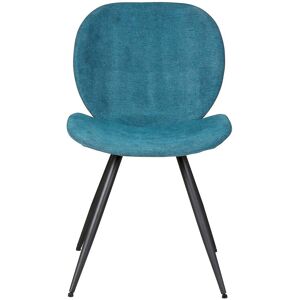 ZAGO STORE Chaise repas tissu bleu canard Zinia - Publicité ZAGO STORE Chaise repas tissu bleu canard Zinia - Publicité