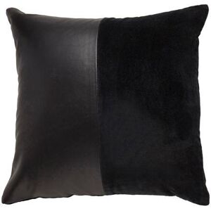 ZAGO STORE Coussin carré coton et cuir 45x45 cm noir Forks - Publicité ZAGO STORE Coussin carré coton et cuir 45x45 cm noir Forks - Publicité