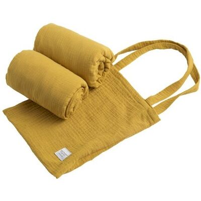 Draps housse ovales pour lit 140x70 x2 Sauthon Original Jaune Topaze - Publicité Draps housse ovales pour lit 140x70 x2 Sauthon Original Jaune Topaze - Publicité