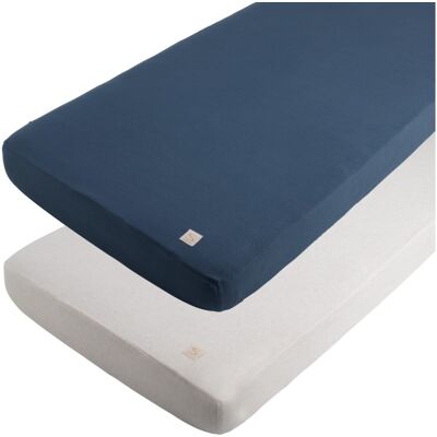 Sauthon Lot 2 draps housse rectangulaires Petit Nuage - Publicité Sauthon Lot 2 draps housse rectangulaires Petit Nuage - Publicité