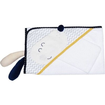 Sauthon Cape de bain plus gant Hello - Publicité Sauthon Cape de bain plus gant Hello - Publicité