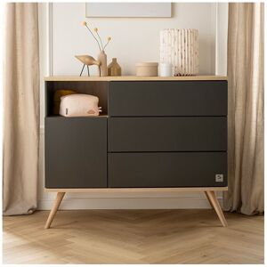 Sauthon COMMODE 1 PORTE 3 TIROIRS 1 NICHE VERSION GRIS VOLCAN BOREALE - Publicité Sauthon COMMODE 1 PORTE 3 TIROIRS 1 NICHE VERSION GRIS VOLCAN BOREALE - Publicité