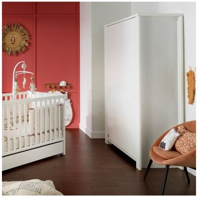 Sauthon Armoire 2 portes Loft Blanc - Publicité Sauthon Armoire 2 portes Loft Blanc - Publicité