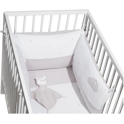 Sauthon Doudou mouchoir Gris Lily Grey - Publicité Sauthon Doudou mouchoir Gris Lily Grey - Publicité
