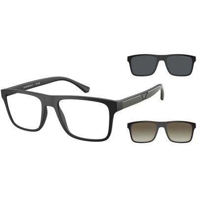 Giorgio Armani Lunettes de vue Emporio Armani EA 4115 (58531W) + Clip on Homme - Publicité Giorgio Armani Lunettes de vue Emporio Armani EA 4115 (58531W) + Clip on Homme - Publicité