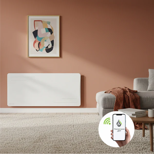 THERMOCERAM Radiateur électrique connecté 2000W à inertie sèche céramique horizontal Blanc Alice - Publicité THERMOCERAM Radiateur électrique connecté 2000W à inertie sèche céramique horizontal Blanc Alice - Publicité