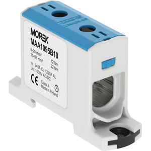 Borne Morek OTL95 Bleu aluminium/cuivre 6-95mm² - Publicité Borne Morek OTL95 Bleu aluminium/cuivre 6-95mm² - Publicité