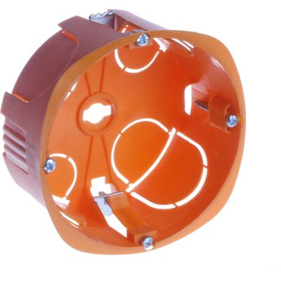 Boîte cloison sèche Eur'Ohm XL diam 85 prof 40 pour prise 32A - 52005 - Publicité Boîte cloison sèche Eur'Ohm XL diam 85 prof 40 pour prise 32A - 52005 - Publicité