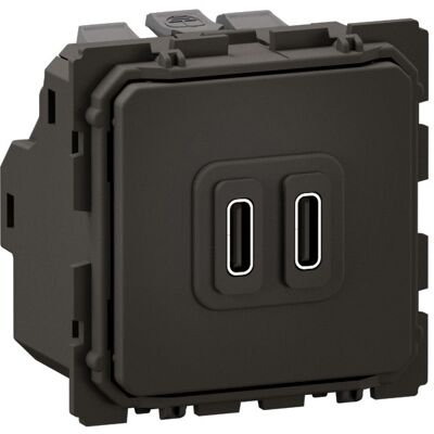 LEGRAND Double prise chargeur USB Type-C Céliane - 20W Charge rapide - CM0154 - Publicité LEGRAND Double prise chargeur USB Type-C Céliane - 20W Charge rapide - CM0154 - Publicité