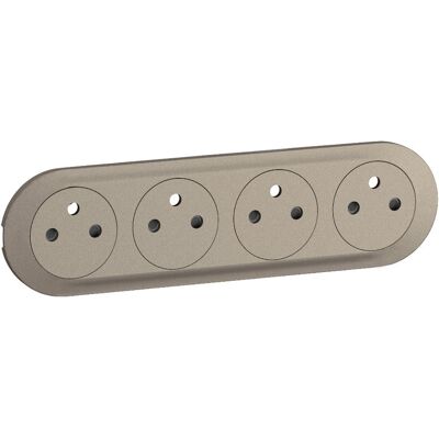 LEGRAND Enjoliveur prise de courant précâblée 4x2P+T compacte Surface Céliane Titanium - CT0114 - Publicité LEGRAND Enjoliveur prise de courant précâblée 4x2P+T compacte Surface Céliane Titanium - CT0114 - Publicité