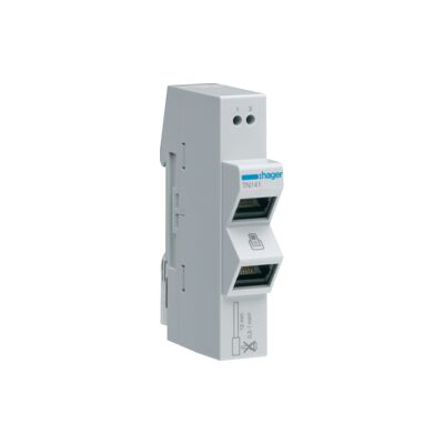 HAGER Répartiteur téléphone 2 sorties RJ45 - Publicité HAGER Répartiteur téléphone 2 sorties RJ45 - Publicité