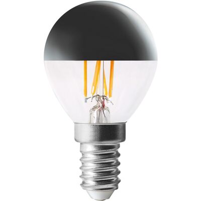 ARIC Lampe déco E14 4W – Calotte argentée 2500K - Publicité ARIC Lampe déco E14 4W – Calotte argentée 2500K - Publicité