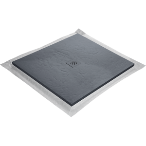 U-TILE Bac à douche en résine 120x120cm - gris - Publicité U-TILE Bac à douche en résine 120x120cm - gris - Publicité