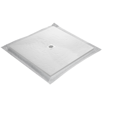 U-TILE HD 120 x 120 cm blanc résine imitation ardoise receveur de douche - Publicité U-TILE HD 120 x 120 cm blanc résine imitation ardoise receveur de douche - Publicité