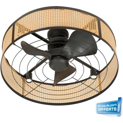 Ventilateur de plafond 112442 Solombra avec éclairage + Kit de fixation - FARELEK - Publicité Ventilateur de plafond 112442 Solombra avec éclairage + Kit de fixation - FARELEK - Publicité