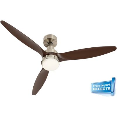 Ventilateur de plafond 112444 Zéphyr avec éclairage LED + Kit de fixation - FARELEK - Publicité Ventilateur de plafond 112444 Zéphyr avec éclairage LED + Kit de fixation - FARELEK - Publicité
