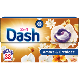 DASH Pods Ambre & Orchidée 38 doses - Publicité DASH Pods Ambre & Orchidée 38 doses - Publicité