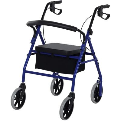 Déambulateur Homcom pour adultes avec siège réglable et repose-pieds pliable - Publicité Déambulateur Homcom pour adultes avec siège réglable et repose-pieds pliable - Publicité