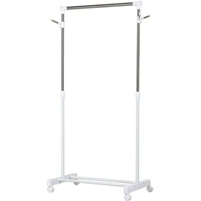 Porte-vêtements portable réglable standard Homcom avec roulettes 68,5X42X87-145 cm - Publicité Porte-vêtements portable réglable standard Homcom avec roulettes 68,5X42X87-145 cm - Publicité
