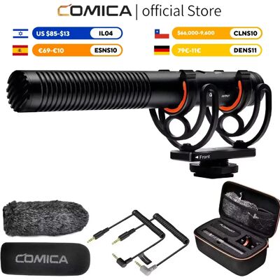 Microphone canon COMICA VM20, microphone super cardioïde professionnel avec support antichoc, microphone pour caméra pour enregistrement vidéo - Publicité Microphone canon COMICA VM20, microphone super cardioïde professionnel avec support antichoc, microphone pour caméra pour enregistrement vidéo - Publicité