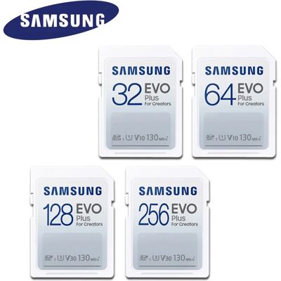 Samsung EVO Plus carte SD 32GB SDHC V10 C10 64GB U1 128GB 256GB SDXC V30 U3 vitesse de transfert jusqu'à 130 mo/s carte mémoire d'appareil photo - Publicité Samsung EVO Plus carte SD 32GB SDHC V10 C10 64GB U1 128GB 256GB SDXC V30 U3 vitesse de transfert jusqu'à 130 mo/s carte mémoire d'appareil photo - Publicité