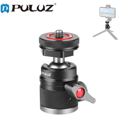 PULUZ Adaptateur de rotule de trépied panoramique 360° en alliage d'aluminium avec bouton de verrouillage et base griffe froide - Publicité PULUZ Adaptateur de rotule de trépied panoramique 360° en alliage d'aluminium avec bouton de verrouillage et base griffe froide - Publicité