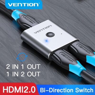 Vention HDMI commutateur 4K 60Hz bi-direction 2.0 commutateur HDMI 1x2/2x1 adaptateur pour PS4/5 Xiaomi TV Box 8K HDMI 2.1 répartiteur - Publicité Vention HDMI commutateur 4K 60Hz bi-direction 2.0 commutateur HDMI 1x2/2x1 adaptateur pour PS4/5 Xiaomi TV Box 8K HDMI 2.1 répartiteur - Publicité