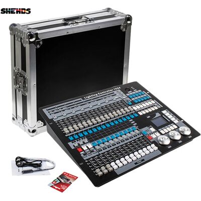 SHEHDS-Console DMX avec Flight Case, contrôleur DJ, adaptée à la lumière à tête mobile, équipement d'éclairage de scène, série Par, 1024 - Publicité SHEHDS-Console DMX avec Flight Case, contrôleur DJ, adaptée à la lumière à tête mobile, équipement d'éclairage de scène, série Par, 1024 - Publicité