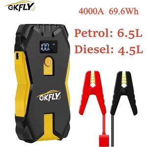 GEEK GENE GKFLY 4000A démarreur de saut de voiture batterie externe 12V 69.6Wh dispositif de démarrage chargeur de batterie de voiture d'urgence Booster Buster pour 6,5l 5,0l - Publicité GEEK GENE GKFLY 4000A démarreur de saut de voiture batterie externe 12V 69.6Wh dispositif de démarrage chargeur de batterie de voiture d'urgence Booster Buster pour 6,5l 5,0l - Publicité