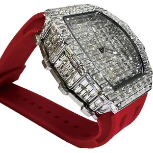 PLADEN Marque de luxe hommes montre mode Unique Tonneau montres diamant Blingbling cadran étanche élastique montre-bracelet offre spéciale cadeau - Publicité PLADEN Marque de luxe hommes montre mode Unique Tonneau montres diamant Blingbling cadran étanche élastique montre-bracelet offre spéciale cadeau - Publicité