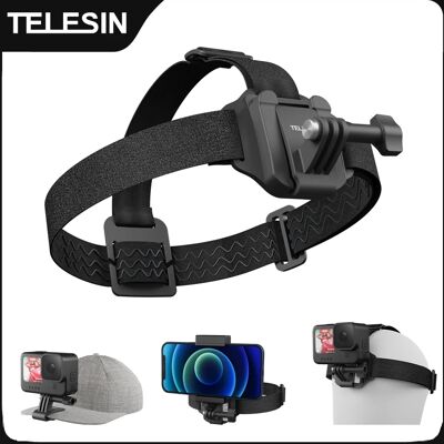 TELESIN 2 en 1 bandeau chapeau clip pour Gopro hero 13 12 11 10 9 8 accessoires tête ceinture sangle support pour Insta 360 DJI OSMO Act - Publicité TELESIN 2 en 1 bandeau chapeau clip pour Gopro hero 13 12 11 10 9 8 accessoires tête ceinture sangle support pour Insta 360 DJI OSMO Act - Publicité