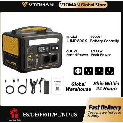 VTOMAN JUMP 600X centrale électrique Portable 299Wh générateur solaire LiFePO4 1200W Peak Powerstation sauvegarde d'urgence - Publicité VTOMAN JUMP 600X centrale électrique Portable 299Wh générateur solaire LiFePO4 1200W Peak Powerstation sauvegarde d'urgence - Publicité