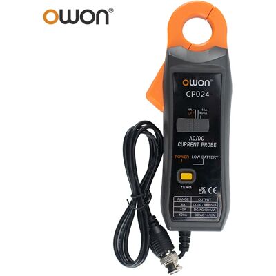OWON-Sonde de courant pour oscilloscope à stockage numérique, CP024, DC AC, bande passante 200, entrée 23mm, pince de courant à trois vitesses, 4A à 400A - Publicité OWON-Sonde de courant pour oscilloscope à stockage numérique, CP024, DC AC, bande passante 200, entrée 23mm, pince de courant à trois vitesses, 4A à 400A - Publicité