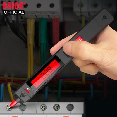BSIDE – testeur de tension AC, détecteur de fuite, stylo électrique à cramorce, continuité de Circuit sans contact 0 ~ 300V avec éclairage rétro-éclairé - Publicité BSIDE – testeur de tension AC, détecteur de fuite, stylo électrique à cramorce, continuité de Circuit sans contact 0 ~ 300V avec éclairage rétro-éclairé - Publicité