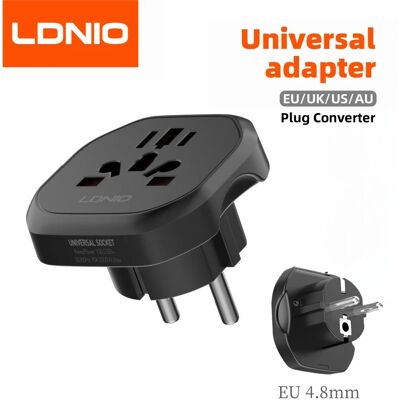 LDNIO adaptateur de voyage universel adaptateur de prise EU KR vers UK US AU européen vers américain prise UK convertisseur 48mm pour accessoires de voyage - Publicité LDNIO adaptateur de voyage universel adaptateur de prise EU KR vers UK US AU européen vers américain prise UK convertisseur 48mm pour accessoires de voyage - Publicité