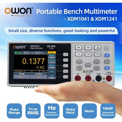 OWON XDM1041 XDM1241 4 1/2 multimètre numérique banc Portable True RMS tension de courant cc/AC USB multimètre testeur compteur SCPI - Publicité OWON XDM1041 XDM1241 4 1/2 multimètre numérique banc Portable True RMS tension de courant cc/AC USB multimètre testeur compteur SCPI - Publicité