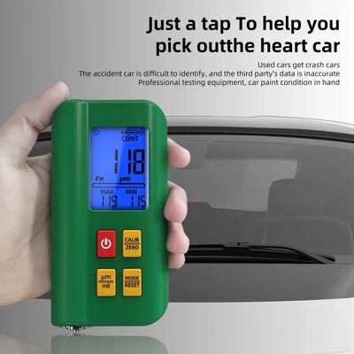 BSIDE-Jauge d'épaisseur de revêtement aste pour voiture, outil de test d'épaisseur de film de peinture, 0.1 microns/0-sanglants lavande m Fe/NFe MAX/MIN, mesure zéro - Publicité BSIDE-Jauge d'épaisseur de revêtement aste pour voiture, outil de test d'épaisseur de film de peinture, 0.1 microns/0-sanglants lavande m Fe/NFe MAX/MIN, mesure zéro - Publicité